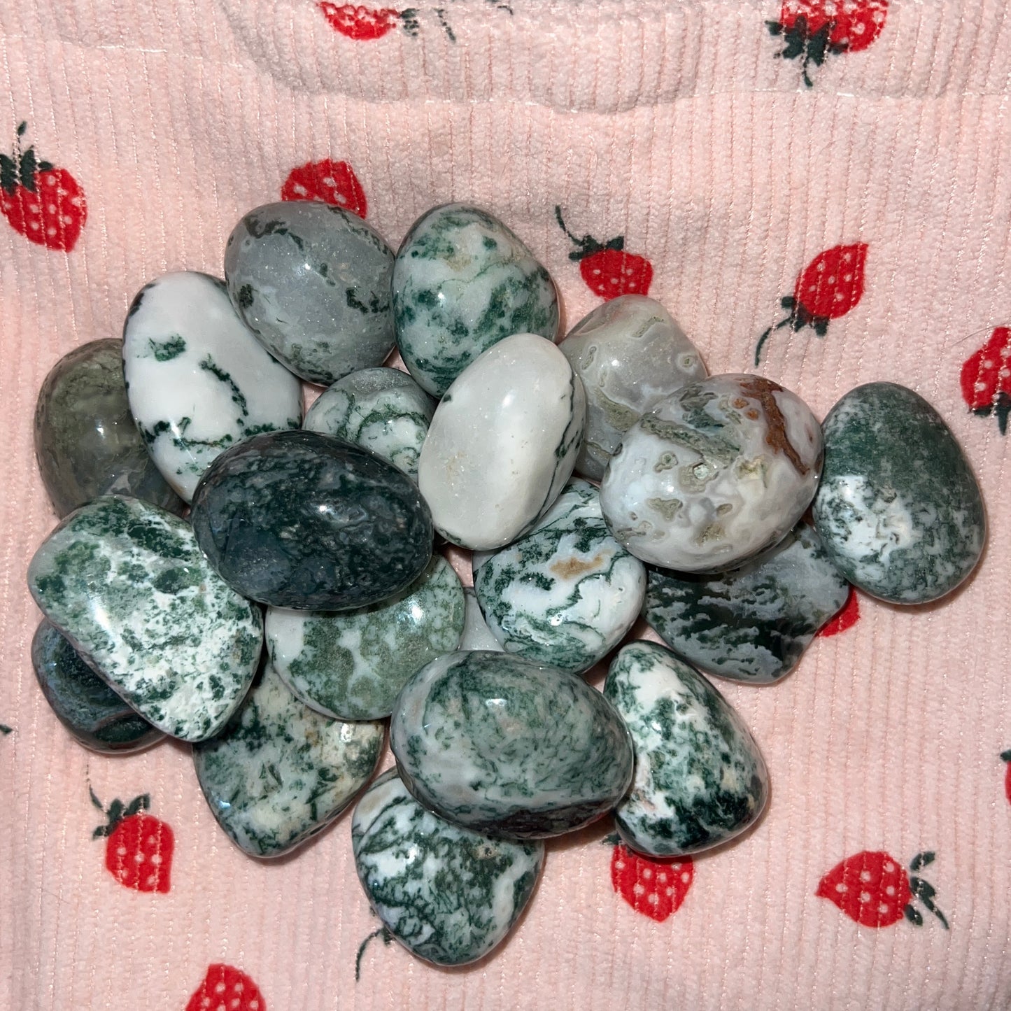 Moss Agate Tumble