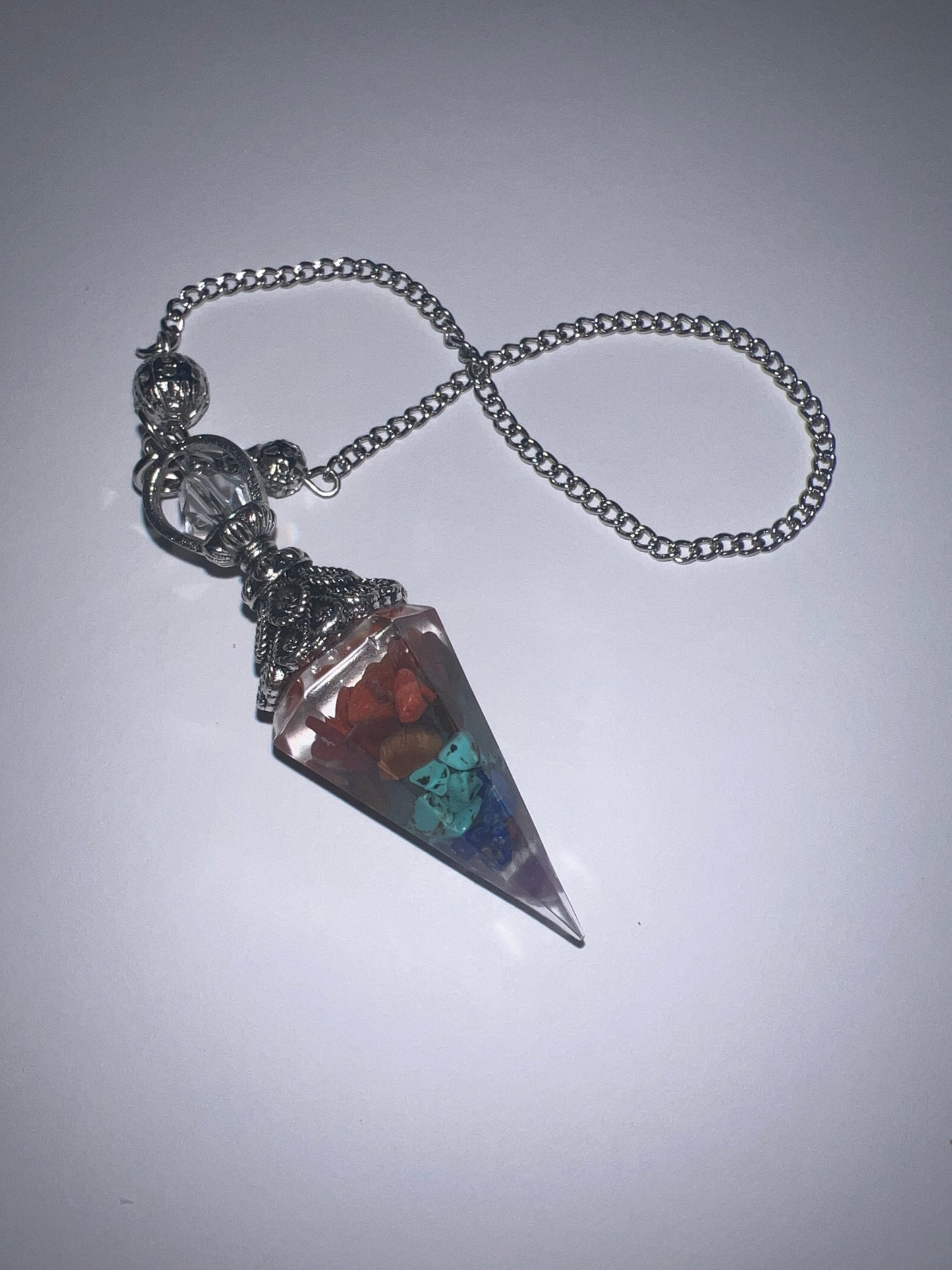 Crystal Chip Resin Pendulums