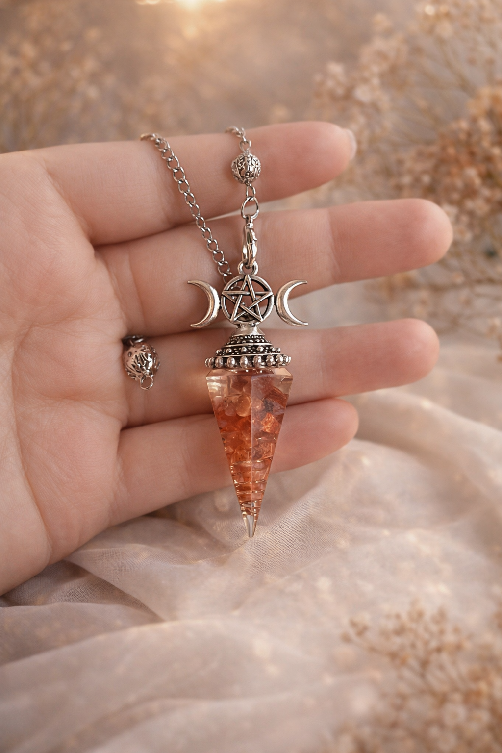 Crystal Chip Resin Pendulums